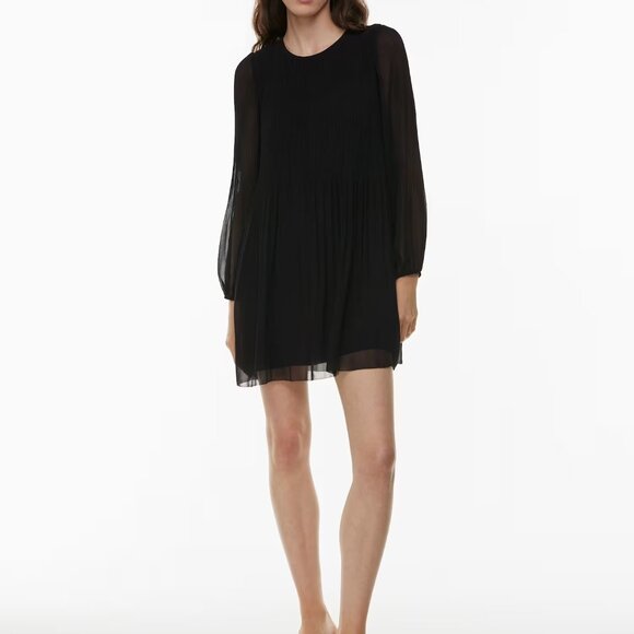 Daydreamer Chiffon Mini Dress - Aritzia - Size M - Black - Picture 1 of 8